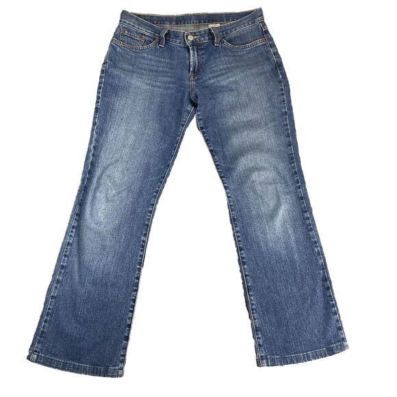 Lucky Brand Denim - Lucky Brand Jeans Women’s 6/28 Mid Rise Flare Dungarees of America Y2K Boho